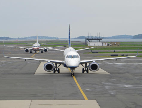 Logan International Airport in Boston USA